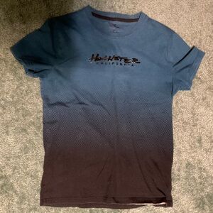 Hollister Blue and Black Men's Shirt